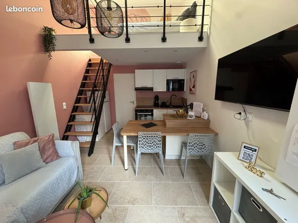 Studio duplex neuf à 50 m de la plage - Emplacement exceptionnel - Parking souterrain 