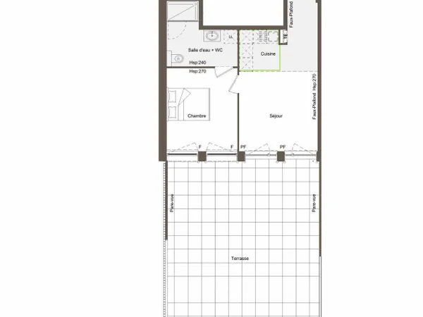 Appartement 2 pièces 44 m² 