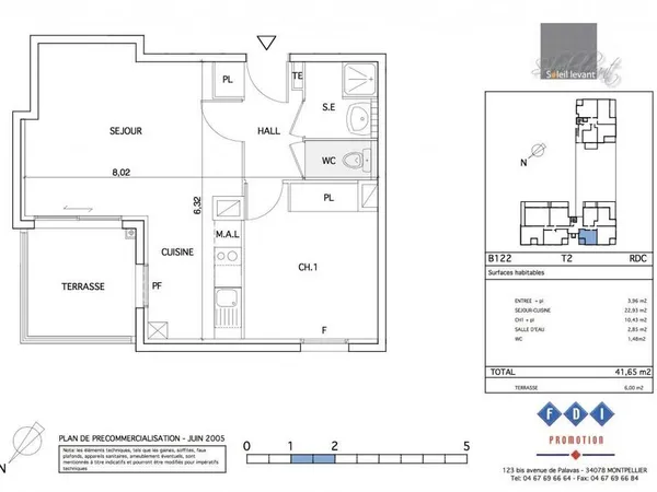 Appartement de 42m2 à louer sur Montpellier 