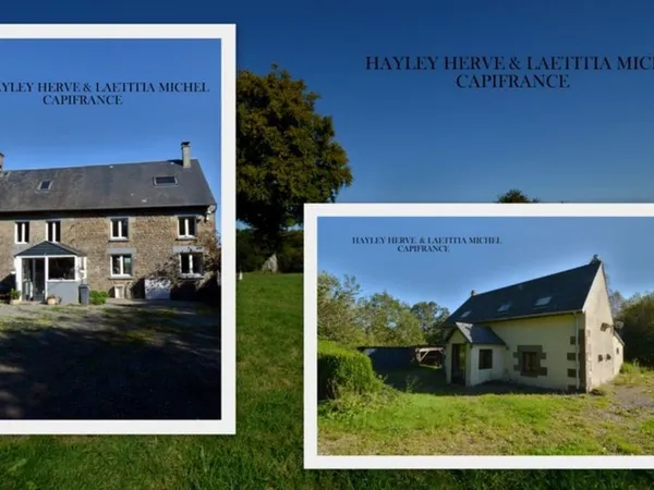 Propriété à vendre Proche Vire Calvados (14) avec deux maisons d'habitation sur un terrain de 9 