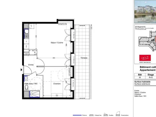 Appartement 2 pièces 46 m² 
