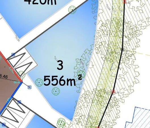 Terrain constructible viabilisé 556m2. Pluvigner 