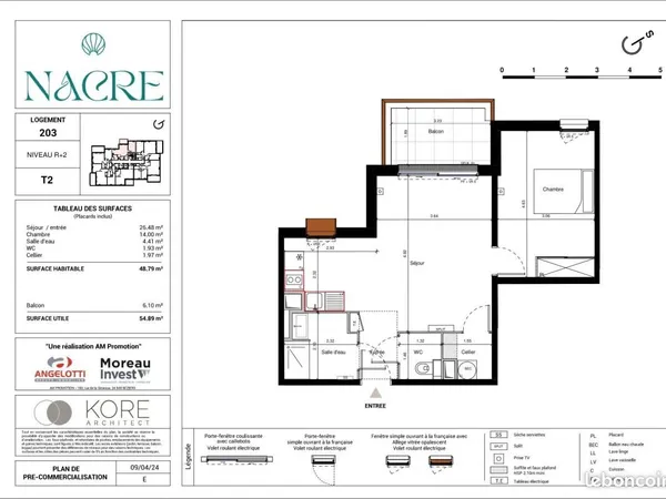 Appartement 2 pièces 48 m² 