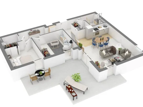 Appartement 3 pièces 73 m² 