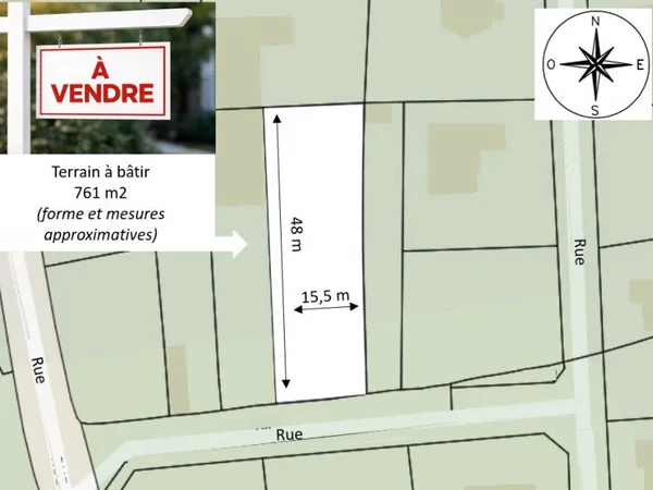 Terrain 761 m² 