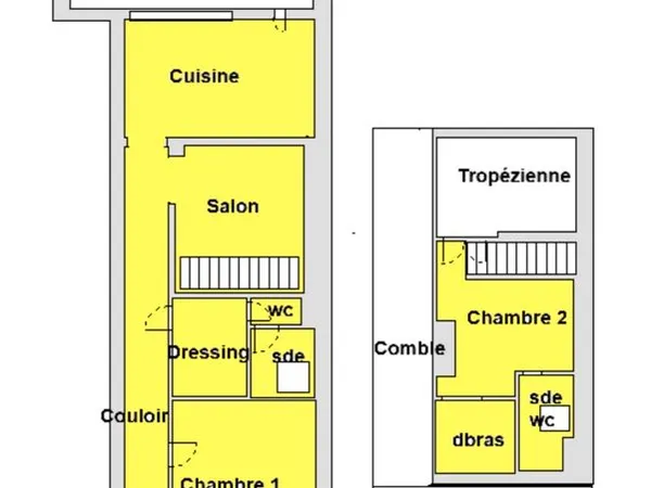 Maison de ville 80 m2 proche mer 