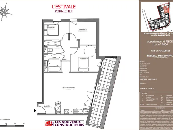 Appartement 4 pièce(s) 
