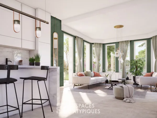 Appartement à l'architecture du XIXème avec son jardin privatif 