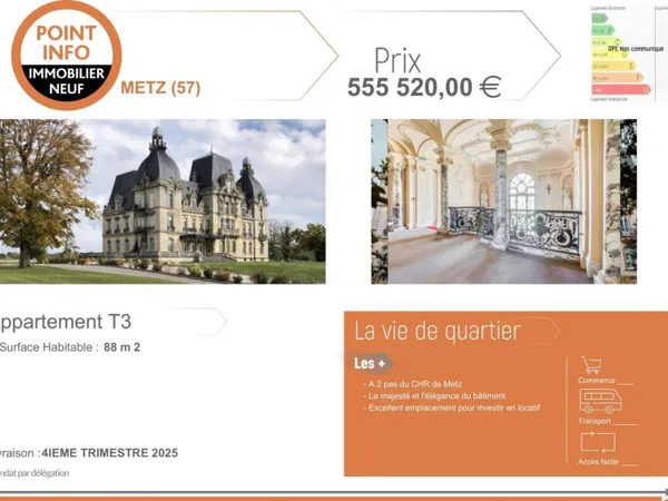 Appartement 3 pièces 88 m² 