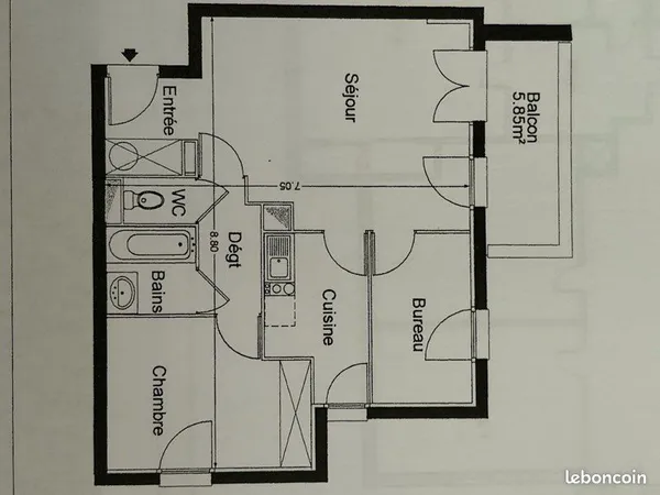 Appartement t2 bis 