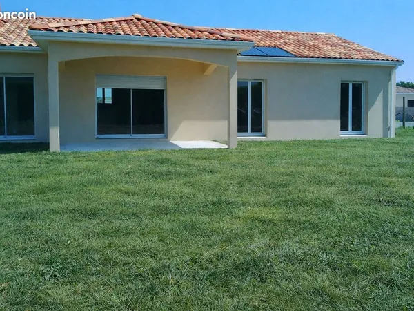 Maison plain-pied 110 m² - 4 ch + bureau - DPE A - Jardin Sud - Portes-lès-Valence 