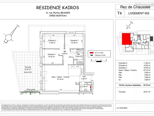 Appartement 4 pièces 88 m² 
