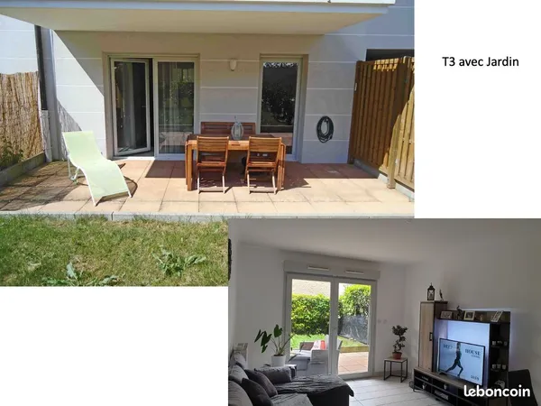 T3, Dijon proche centre, terrasse + jardin Résidence Rue M-A Tonnelat 