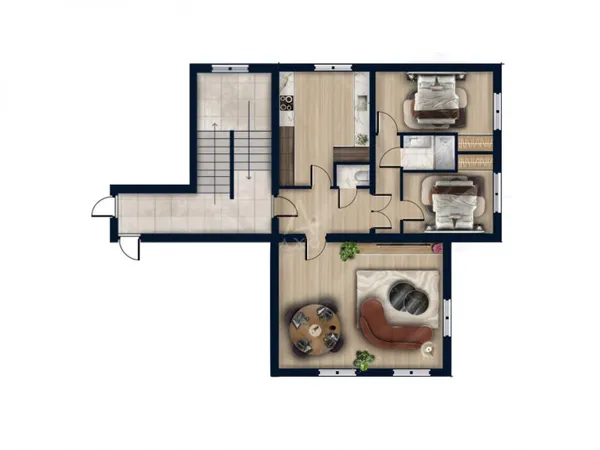 Appartement en rez-de-jardin 4 pièces 82 m² 