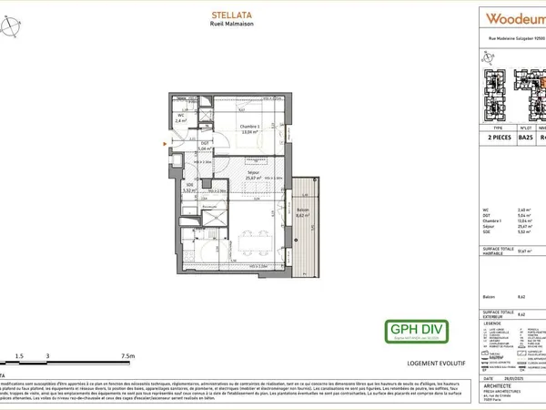 Appartement 2 pièces 52 m² 