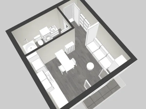 Appartement meublé 23m² aux Richardets 