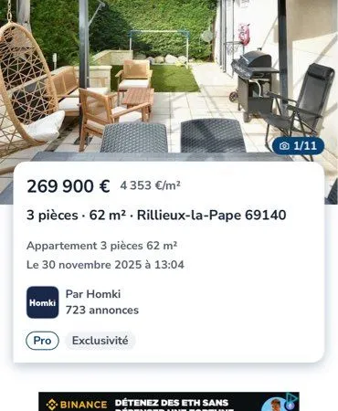 Appartement loup pendu 