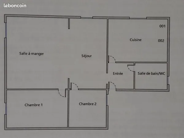 Appartement T3 2 ch. Mulsant 