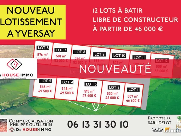 Terrain 500 m² 