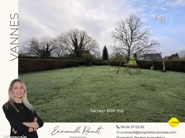 Terrain 600 m² Vannes 