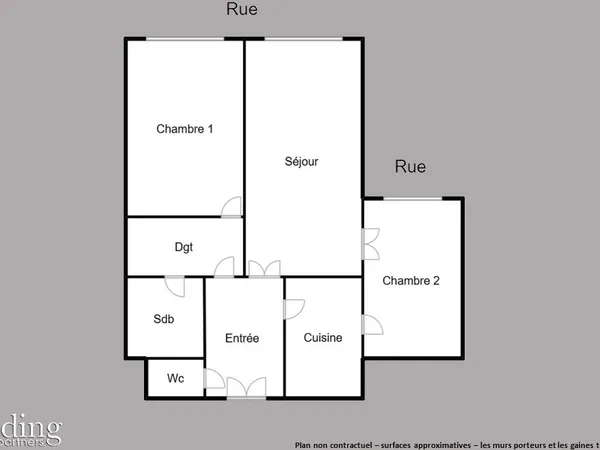 Ternes/Maillot - 3 pièces - 65.99 m² 