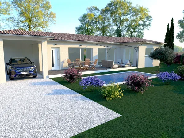 Projet de construction maison 96 m2 et Terrain 940 m2 Cruviers Lascours 