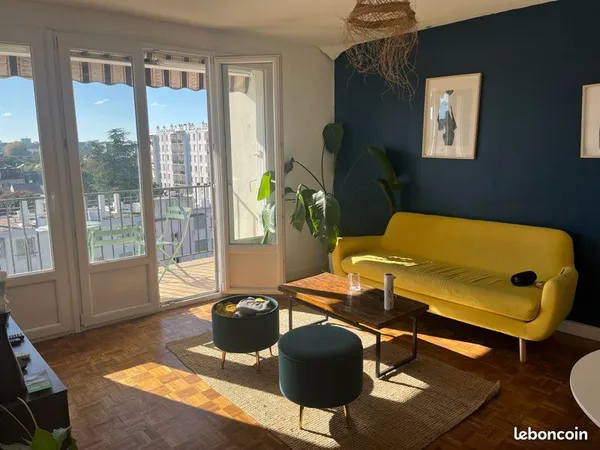 Appartement T3 meublé 65m2 Sud vue dégagée 