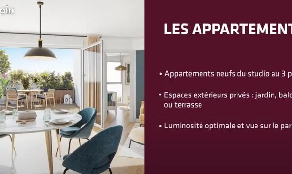 Studio 2 pièces 29 m² 