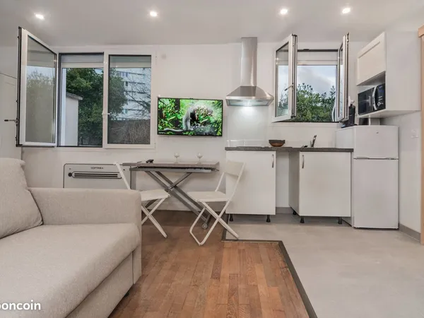 Créteil - Appartement meublé neuf 28 m2 au coeur d'espaces vert, tout compris 