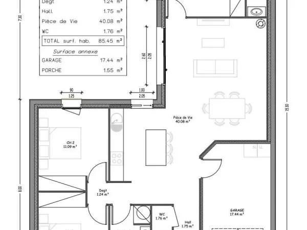 Maison 5 pièces 85 m² 