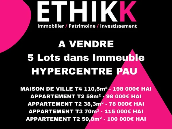 Appartement 2 pièces 38 m² 
