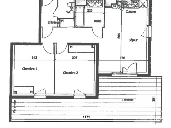 Appartement 3 pièces 60 m² 