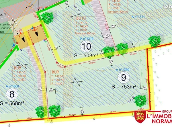 Terrain 753 m² HEUDEBOUVILLE 