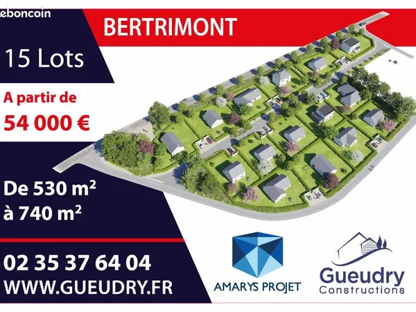 Terrain 530 m² Bertrimont 