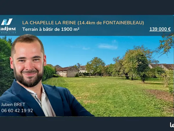 Terrain 1900 m² LA CHAPELLE LA REINE 