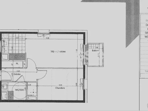 Appartement 2 pièces 43 m² 