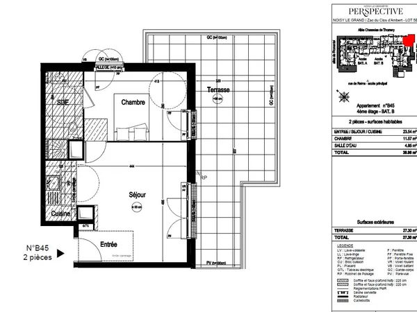 Appartement 2 pièces 40 m² 