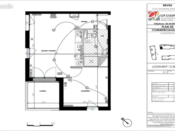 Appartement 2 pièces 41 m² 
