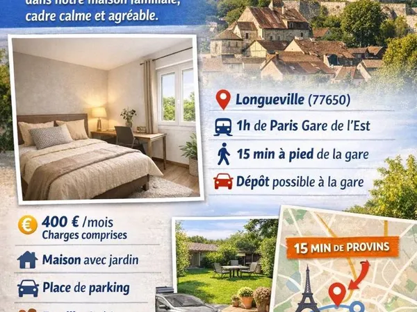 Loue chambre meublée 