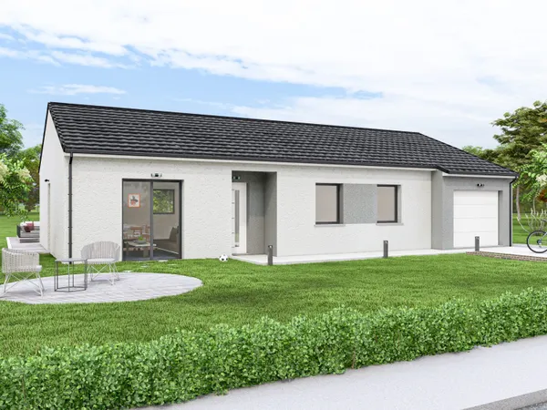 Terrain + maison 92 m² 