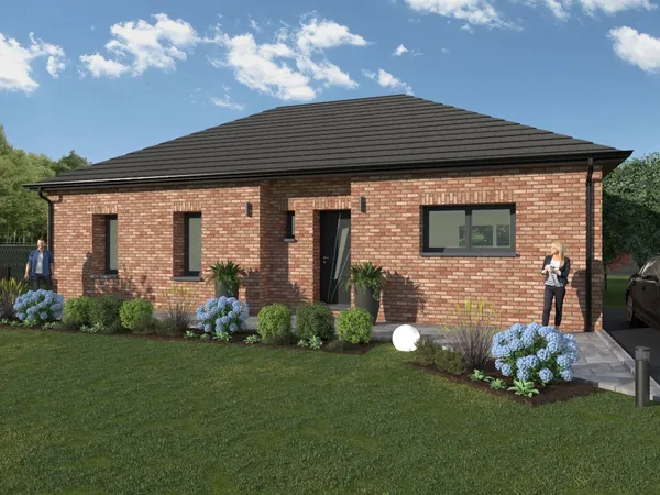 Terrain + maison 92 m² 