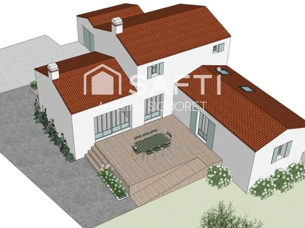 Maison familiale de 3 chambres avec piscine 
