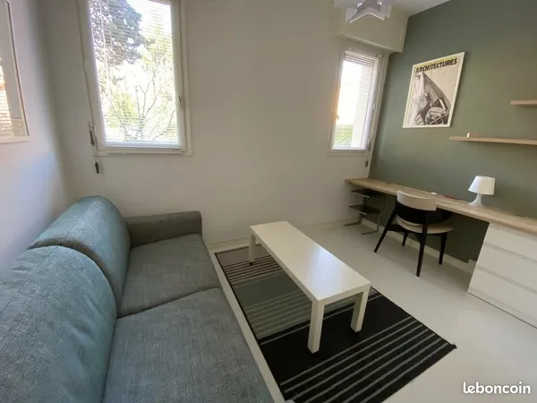 T1, 14m², meublé - SANS FRAIS D'AGENCE 