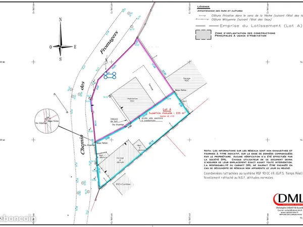 Terrain 225 m² LE THILLAY 