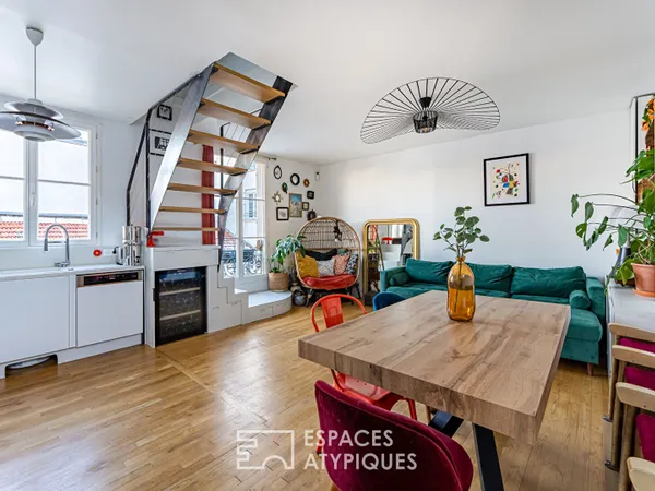 Duplex rénové place de l'Eglise à Rueil-Malmaison 