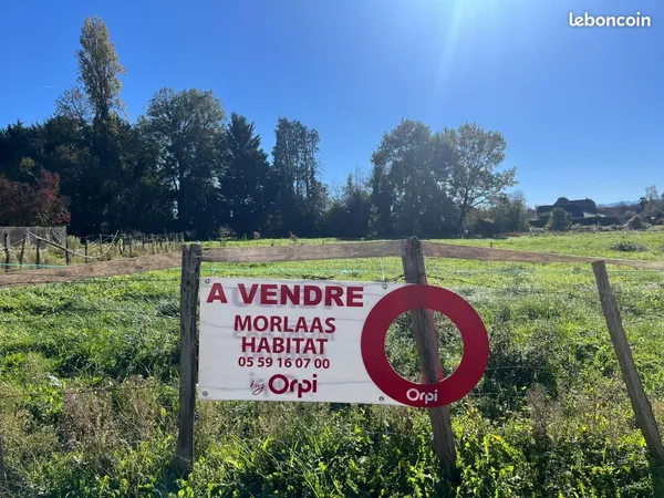 Terrain 1 400 m² Morlaas 