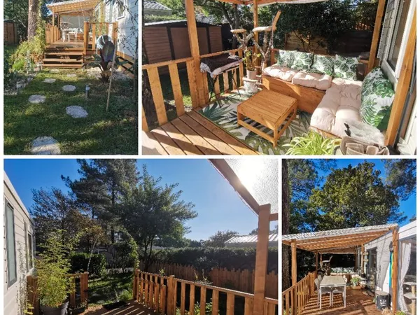Mobil-home climatisé, 2 ch, 2 sde, 2wc, Bassin d'Arcachon 