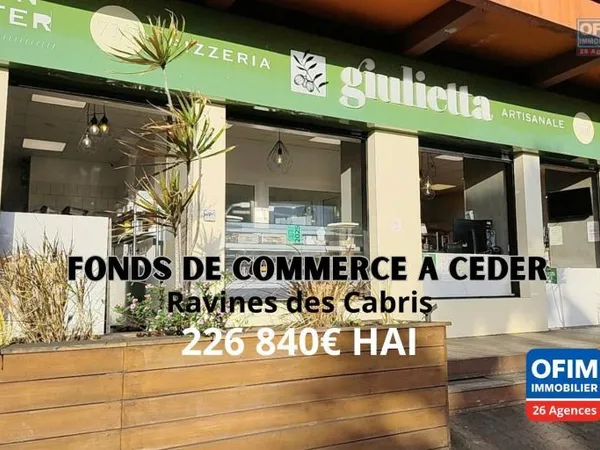 A vendre - Fonds de commerce Giulietta Pizzeria : Pizzas, Pasta, Salades, Desserts à emporter ou 