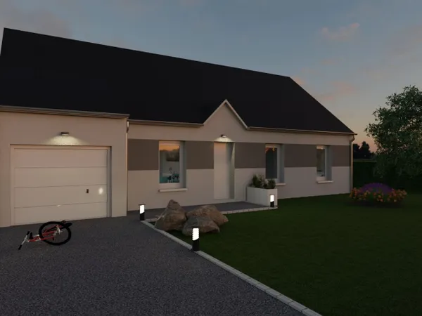 Projet de construction d'une maison 93 m² avec terrain à LA FERTE-BERNARD (72) 