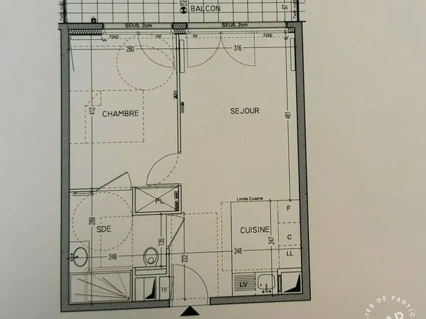 Appartement 2 pièces 41 m² 